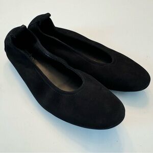 Arche Laius Leather Suede Ballet Flats 38 7 7.5 Black France French Comfort
